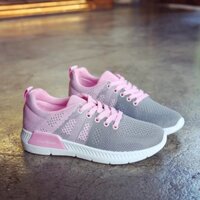 Giày nữ thể thao R7 màu Hồng-Ghi