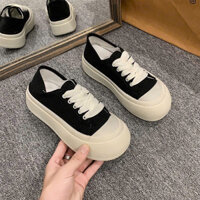 Giày nữ thể thao sneaker nữ cột dây đơn giản đế độn 4cm tôn dáng