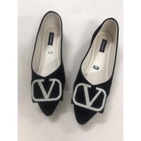 Giày nữ thời trang giày búp bê nhung đế bệt mới