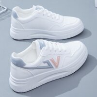 Giày Nữ Thời Trang Sneaker Thể Thao Giày Trắng Giày Da MS335
