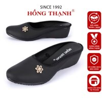 Giày Nữ Trung Niên Êm Ái HỒNG THẠNH Giày Sabo Đính Hoa Cao 4cm - 7464