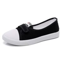 Giày Nữ Vải Trắng Mới Phiên Bản Hàn Quốc Thoáng Khí Nông Miệng Giày Vải Lười Slip-On
