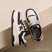 Giày nữ vintage 2025 mới đa năng đế dày giày thể thao thoải mái phong cách hot giày trắng ngôi sao