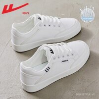 Giày nữ Warrior, giày trắng cho nữ 2025, giày da nhẹ đa năng mùa xuân hè mới, giày thể thao trắng cho nữ