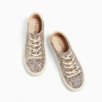 Giày nữ Zara 👟👟 Embellished detail plimsolls