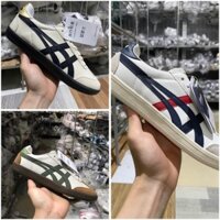 Giày Onitsuka Tiger Đế Bệt White/Black mẫu mới 3 màu hot trend năm 2024 đủ size 36>44 full Box