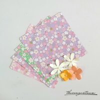 Giấy origami, giấy xếp hạc họa tiết 14.5x14.5cm - Mẫu 2