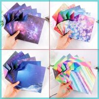 Giấy Origami vuông JoJo Giấy hai mặt lấp lánh gấp màu trơn cho trẻ em