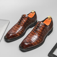 Giày Oxford Da Cá Sấu Chất Lượng Cao Cho Nam