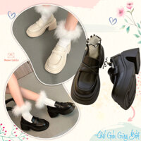 Giày Oxford Đế Cao 7p Phong Cách Anh Quốc Đáng Yêu Dễ Thương Dành Cho Nữ