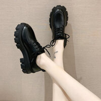 Giày oxford đế dày phong cách hàn quốc cho nữ，giày oxford cổ thấp，giày oxford nền tảng