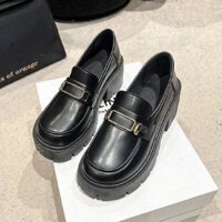 Giày Oxford Đốc Nữ Cao Gót 6cm Khoá Vuông Cao Cấp