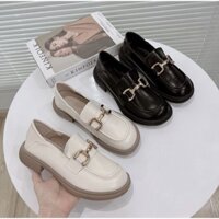 Giày oxford nữ đế cao 3.5cm đính kim loại