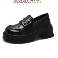 Giày Oxford nữ FAROSA - H70 giày nữ cổ thấp da trơn cao cấp đế 5cm mẫu mới cực hót