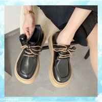 Giày Oxford Nữ Mũi Vuông Da Dày Mary Janes Cho Nữ