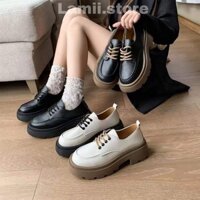 Giày oxford nữ phong cách Ulzzang hàn quốc đế cao 5cm, chất da mềm