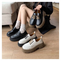 Giày oxford nữ phong cách Ulzzanng hàn quốc, đế cao gồm 2 mẫu, chất da mềm. - Hàng mới về