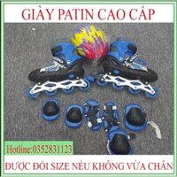 Giày patin trẻ em bánh phát sáng vĩnh cửu, (Tặng bảo hộ 6 món) - TmarkSG