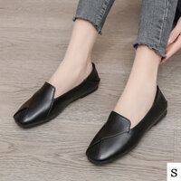 Giày Peas 2023 Phong Cách Mới Giày Đơn Nữ Hai Tay Giày Nữ Slip-On Giày Nữ Làm Việc Đế Mềm Siêu Mềm Giày Da Nhỏ Nữ