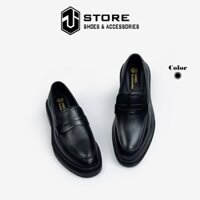 Giày Penny Loafer Luxury Da Bò Nappa J1, Giày Lười Nam Đế Cao Su Hai Tầng Sang Trọng