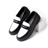 Giay Penny Loafer sơn tùng đế khâu, giày lười nam kiểu dáng Modern Đen Trắng