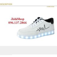 GIÀY PHÁT SÁNG ĐÈN LED NHỊP TIM - Tặng dây giầy 7 màu  ( GIÁ SỈ ) AA