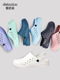 Giày phẫu thuật cánh bướm, Crocs, dép đi trong phòng mổ nữ, dép xỏ ngón nam, giày y tá chống trượt