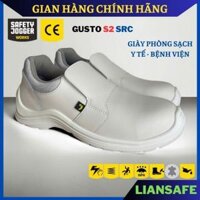 Giày phòng sạch bảo hộ lao động nam Safety Jogger Gusto S2 da bò - Giày mũi sắt cho y tế - bệnh viện