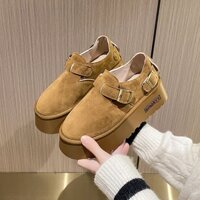Giày Platform Đế Dày Nữ Giày gót tròn da mờ (5-8cm)
