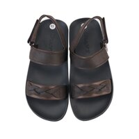 Giày quai hậu nam 2 dây ngang Gia Vy ( Sandal Giavy SL532 quai da phối dù và đế cao su thịnh hành)