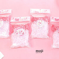 Giấy rơm trang trí hộp quà nhiều loại sợi phối màu kèm hạt xốp