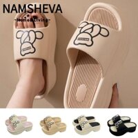 Giày rỗng NAMSHEVA, Dép nữ EVA họa tiết gấu hoạt hình, Giày trượt thoải mái chống trượt thông thường dễ thương cho ngoài trời