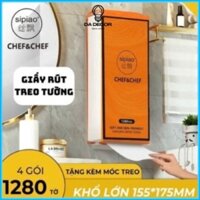 Giấy Rút Treo Tường Chef - Giấy Ăn Treo Tường Sipiao 4 Lớp Dày 320 Lần Rút, Giấy Vệ Sinh Tiện Lợi - Da Decor