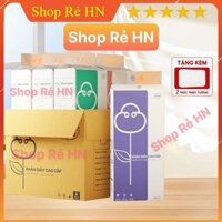 Giấy rút treo tường organic 3 màu, khăn giấy vệ sinh rút tiện lợi 1280 tờ bằng bột gỗ nguyên sinh mềm mại