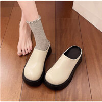 Giày Sabo Đế Cao Big Size 40-43 | Dép Sục Da Đen Thời Trang, Kiểu Dáng Đơn Giản Sành Điệu