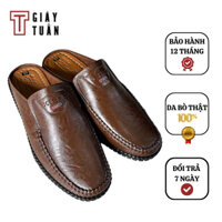 Giày sabo nam da bò thật bảo hành 12 tháng - DI20 - Chú Tuấn Giày