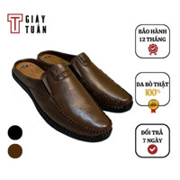 Giày sabo nam da bò thật bảo hành 12 tháng - DI70 - Chú Tuấn Giày