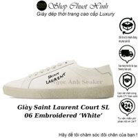 Giày Saint Laurent Court SL 06 Embroidered ‘White’ 611106GUP109113