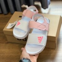 Giày Sandal ADIDAS nam nữ -FREESHIP- giày sandal đi học nam nữ quai hậu bền đẹp đế bằng siêu nhẹ, trắng phối hồng-knb