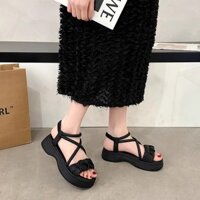 Giày sandal bánh mì đế cao 3cm quai nhúng SD-22
