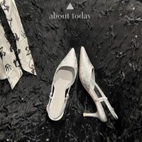 Giày Sandal Baotou Nữ Mùa Hè 2025 Phong Cách Mới Cao Cấp Mũi Nhọn Cao Cấp Giày Cao Cấp