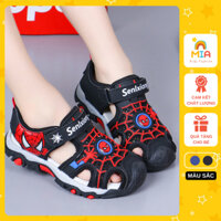 Giày sandal bít mũi bé trai 5-12 tuổi hình người nhện SPlDERMAN siêu nhẹ, chống trơn, size 28-37 | MIA M35