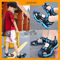 Giày sandal bít mũi cho bé trai xuất Châu Âu cao cấp thể thao êm nhẹ chống trơn trượt đi học đi chơi 6 - 12 tuổi ST96