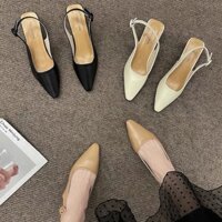 Giày sandal bít mũi hở gót đế cao 5cm giành cho nữ