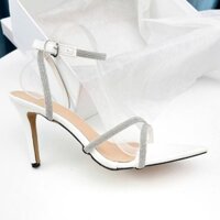 Giày Sandal cao gót 2 quai chéo mũi nhọn cao 9p M106