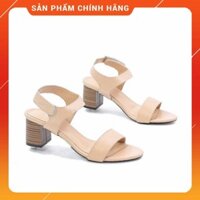 Giày Sandal Cao Gót 5cm Quai Dán Đế Gỗ Pixie 5245