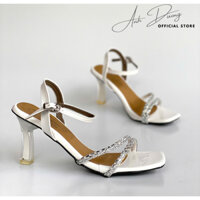Giày Sandal Cao Gót 7p Đính Đá, Guốc Đế Nhọn (BigSize 35-43)