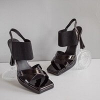 GIÀY SANDAL CAO GÓT BMS106 ĐẾ ĐÚP CAO 10P, 4 MÀU ĐEN,TRẮNG,BẠC,VÀNG PHÙ HỢP ĐI CHƠI ĐI TIỆC