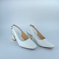 Giày Sandal Cao Gót Đế Vuông 3p Vân Da Rắn