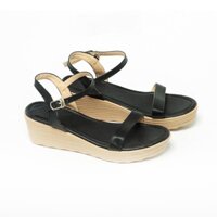 Giày sandal cao gót đế xuồng 5p quai mảnh ngang-X001